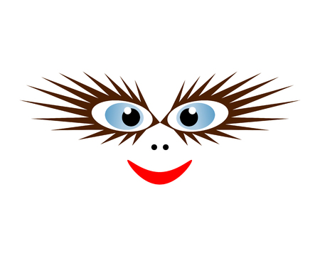 Funny mask with blue eyesのイラスト素材