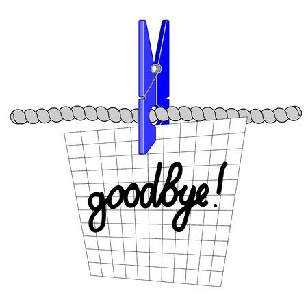 Farewell note on the sheet in the box.のイラスト素材