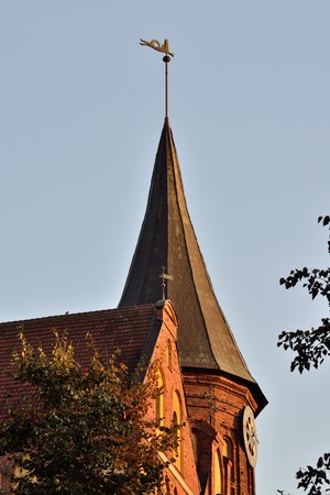 Koenigsberg Cathedral, Gothic temple of the 14th century. Symbol of Kaliningrad (until 1946 Koenigsberg), Russia. Tourist attraction, Monument of architectureの写真素材