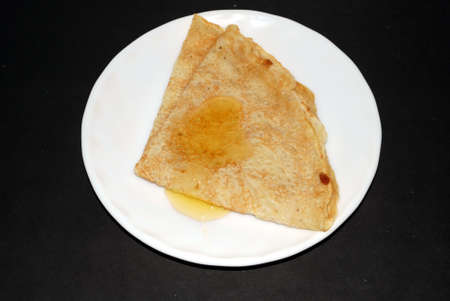 pancake with a honey     の写真素材