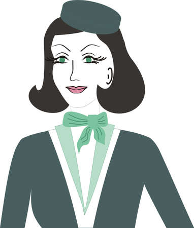 stewardess   のイラスト素材