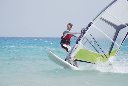 windsurfing  on the move          の写真素材