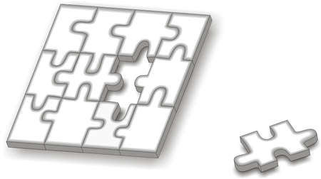  jigsaw puzzle last piece のイラスト素材