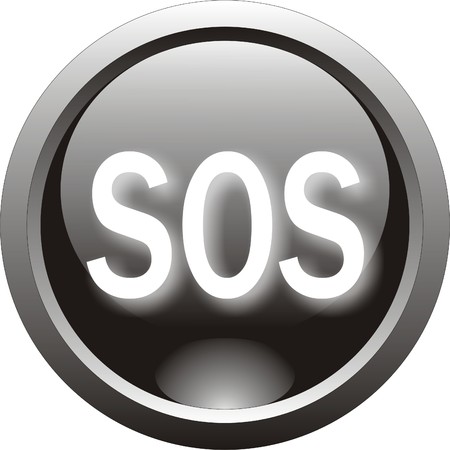 black help  button - sos               のイラスト素材