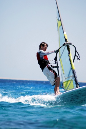 windsurfing  on the move          の写真素材