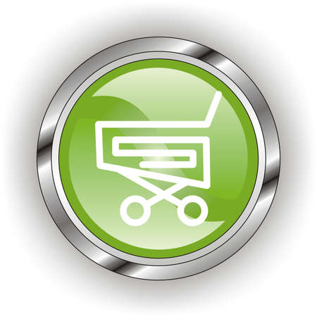 green web glossy button  or icon  with wave      のイラスト素材