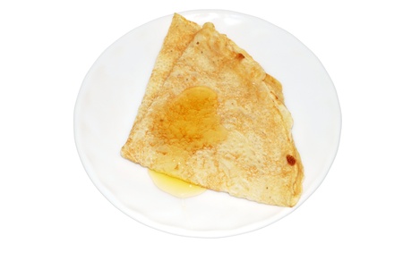 pancake with a honey                の写真素材