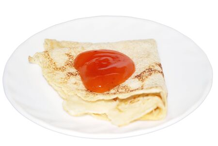 pancake with a jam                    の写真素材