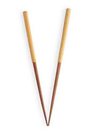 Chopsticks isolated on whiteの写真素材
