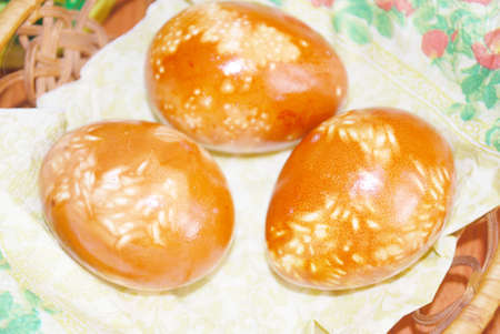 painted easter eggsの写真素材