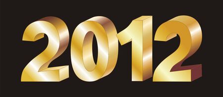 gold letters 2012 on a black background 