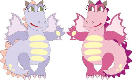 Cartoon dragon, chinese symbol of 2012 .のイラスト素材