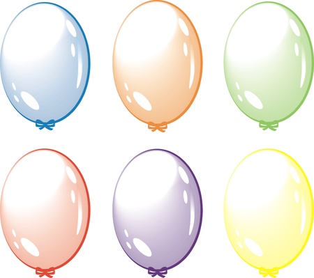 set of vector balloon isolated on whiteのイラスト素材