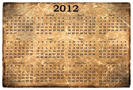 old grunge calendar 2012の写真素材