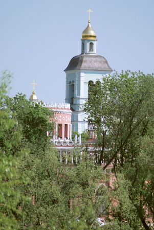 church in Ekaterina palace .Moscow. Zarizino (Tsaritsino, tsaritsyno, tsaritsino)の写真素材