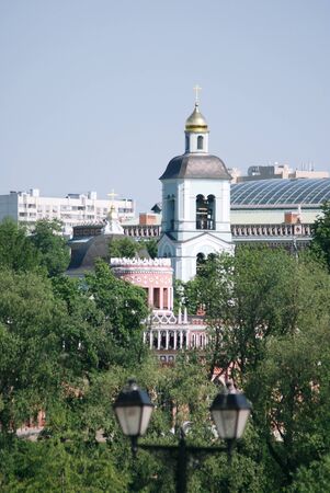 church in Ekaterina palace .Moscow. Zarizino (Tsaritsino, tsaritsyno, tsaritsino)の写真素材