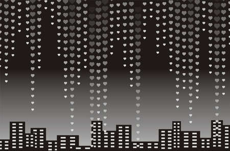 valentines heart halftone background のイラスト素材
