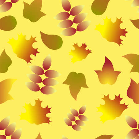 seamless pattern with autumn colorful leafsのイラスト素材
