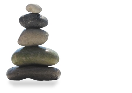 The stack of pebble stones in zen concept 