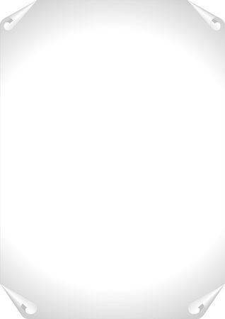 White empty paper page with curly corner in vectorのイラスト素材