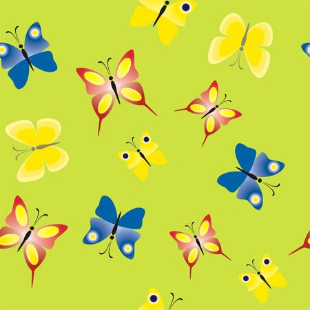 Seamless pattern with colorful butterflies, butterfly backgroundのイラスト素材