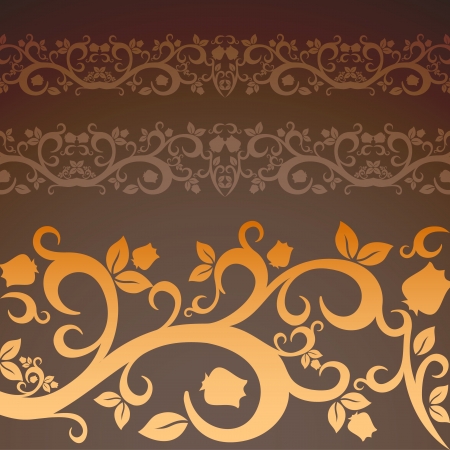 vintage ornament with floral elements for invitation or greeting cardのイラスト素材