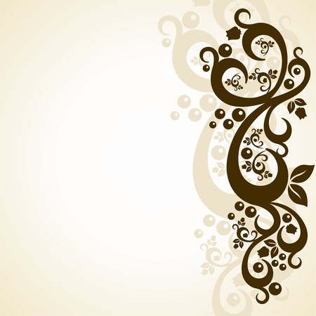 vintage ornament with floral elements for invitation or greeting cardのイラスト素材