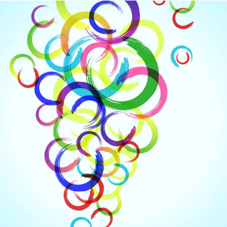 abstract colorful background with circles for your design のイラスト素材