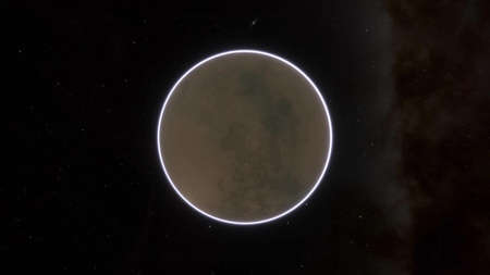 Universe filled with stars. Cosmic landscape, beautiful science fiction wallpaper with endless deep space. 3D renderの写真素材