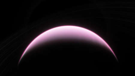 realistic exoplanet, beautiful alien planet in far space, detailed planet surface, science fiction wallpaper, cosmic landscape 3d renderの写真素材