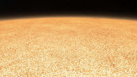 realistic exoplanet, beautiful alien planet in far space, detailed planet surface, science fiction wallpaper, cosmic landscape 3d renderの写真素材