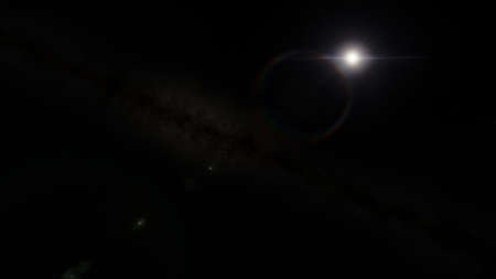 realistic exoplanet, beautiful alien planet in far space, detailed planet surface, science fiction...