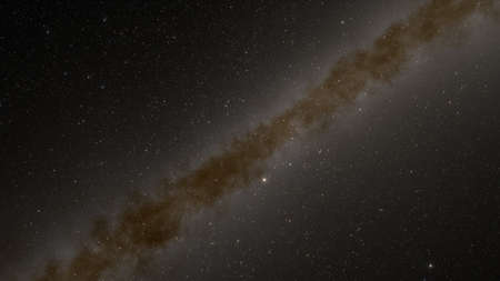 Universe filled with stars. Cosmic landscape, beautiful science fiction illustration with endless...