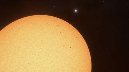 beautiful surface of the planet against the background of stars and galaxies in bright colors, space...