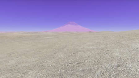 beautiful surface of the planet against the background of stars and galaxies in bright colors, space fantasy, space background 3D renderの写真素材