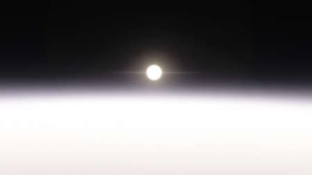 beautiful surface of the planet against the background of stars and galaxies in bright colors, space...