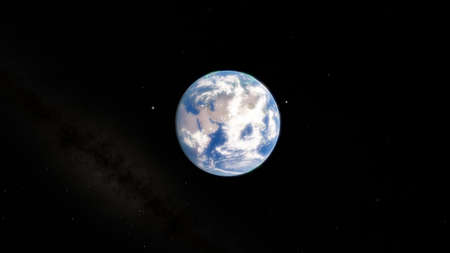 Universe filled with stars. Cosmic landscape, beautiful science fiction illustration with endless deep space. 3D renderingの写真素材