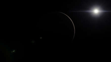 Universe filled with stars. Cosmic landscape, beautiful science fiction illustration with endless deep space. 3D renderingの写真素材