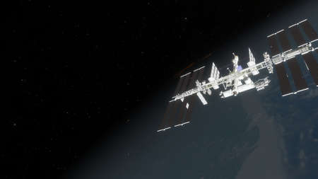 science fiction wallpaper, cosmic landscape, realistic exoplanet, beautiful alien planet in far space, detailed planet surface 3d renderの写真素材