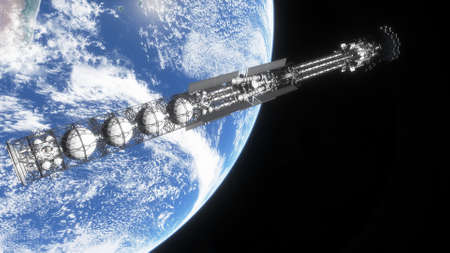 science fiction wallpaper, cosmic landscape, realistic exoplanet, beautiful alien planet in far...
