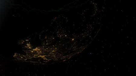 science fiction wallpaper, cosmic landscape, realistic exoplanet, beautiful alien planet in far space, detailed planet surface 3d renderの写真素材