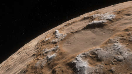 science fiction wallpaper, cosmic landscape, realistic exoplanet, beautiful alien planet in far...