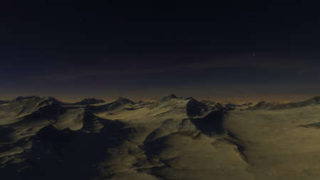 alien planet landscape, view from a beautiful planet, beautiful space background 3d render