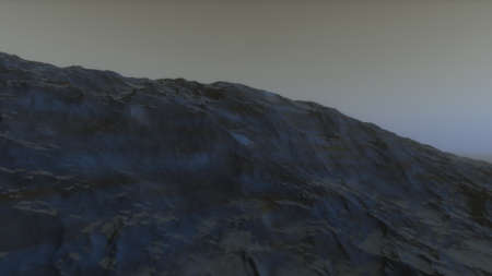 alien Planet, fantasy landscape, view from the surface of an exo-planet, science fiction landscape, 3d Renderの写真素材