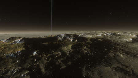 Deep space planets, awesome science fiction wallpaper, cosmic landscape. 3D render