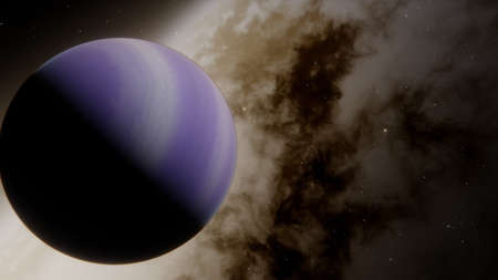 Cosmic landscape, beautiful science fiction wallpaper with endless deep space. 3D renderの写真素材