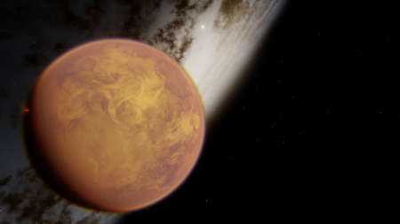 Cosmic landscape, beautiful science fiction wallpaper with endless deep space. 3D render