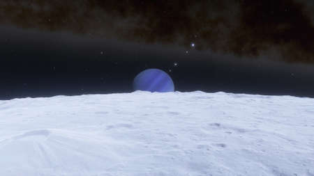 Cosmic landscape, beautiful science fiction wallpaper with endless deep space. 3D render