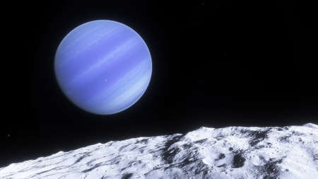 Cosmic landscape, beautiful science fiction wallpaper with endless deep space. 3D renderの写真素材