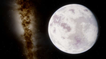 Cosmic landscape, beautiful science fiction wallpaper with endless deep space. 3D render